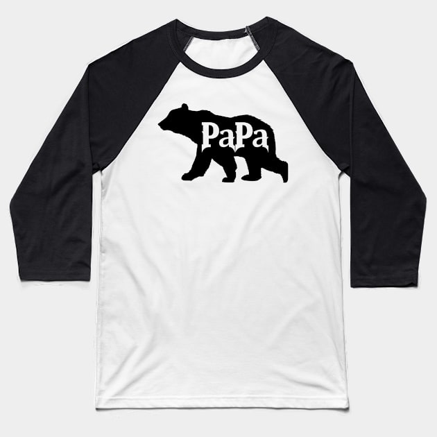 Funny Bear Papa Gift For Father On Father's Day Baseball T-Shirt by Merricksukie3167